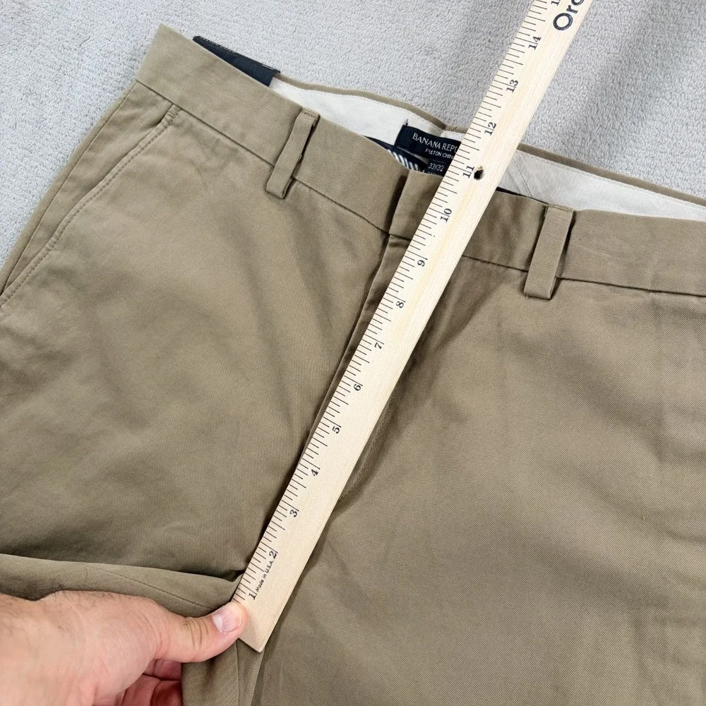 Banana Republic Fulton Chino Skinny Fit Pants in Beige Men Fits 34x31 Tag 33x32